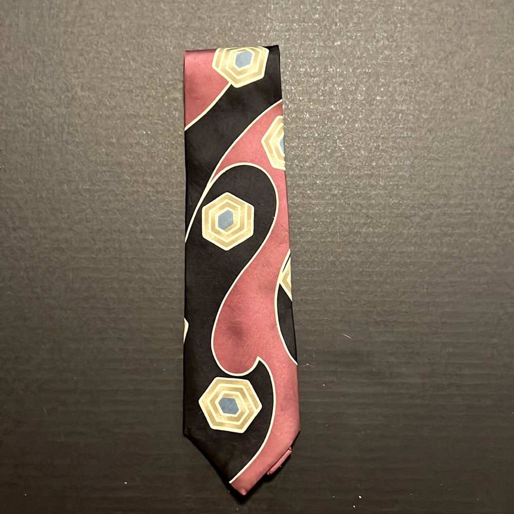 Stafford silk tie 3 7/8” wide and 56.5” long.